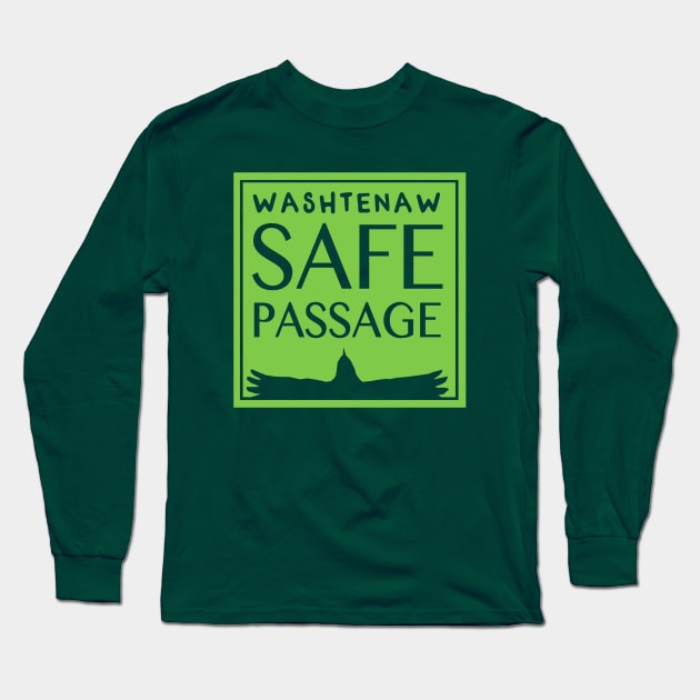 Washtenaw Safe Passage Logo Long Sleeve T-Shirt by Just Save Birds